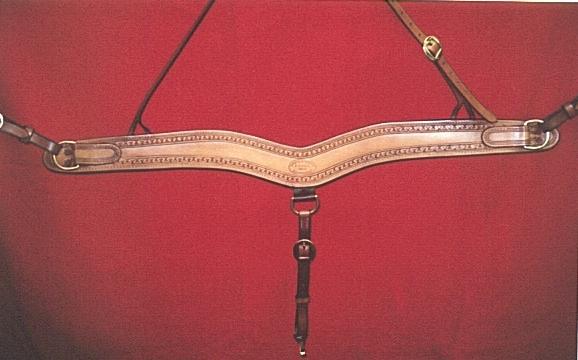 #904 breast collar fully lined, border stamp